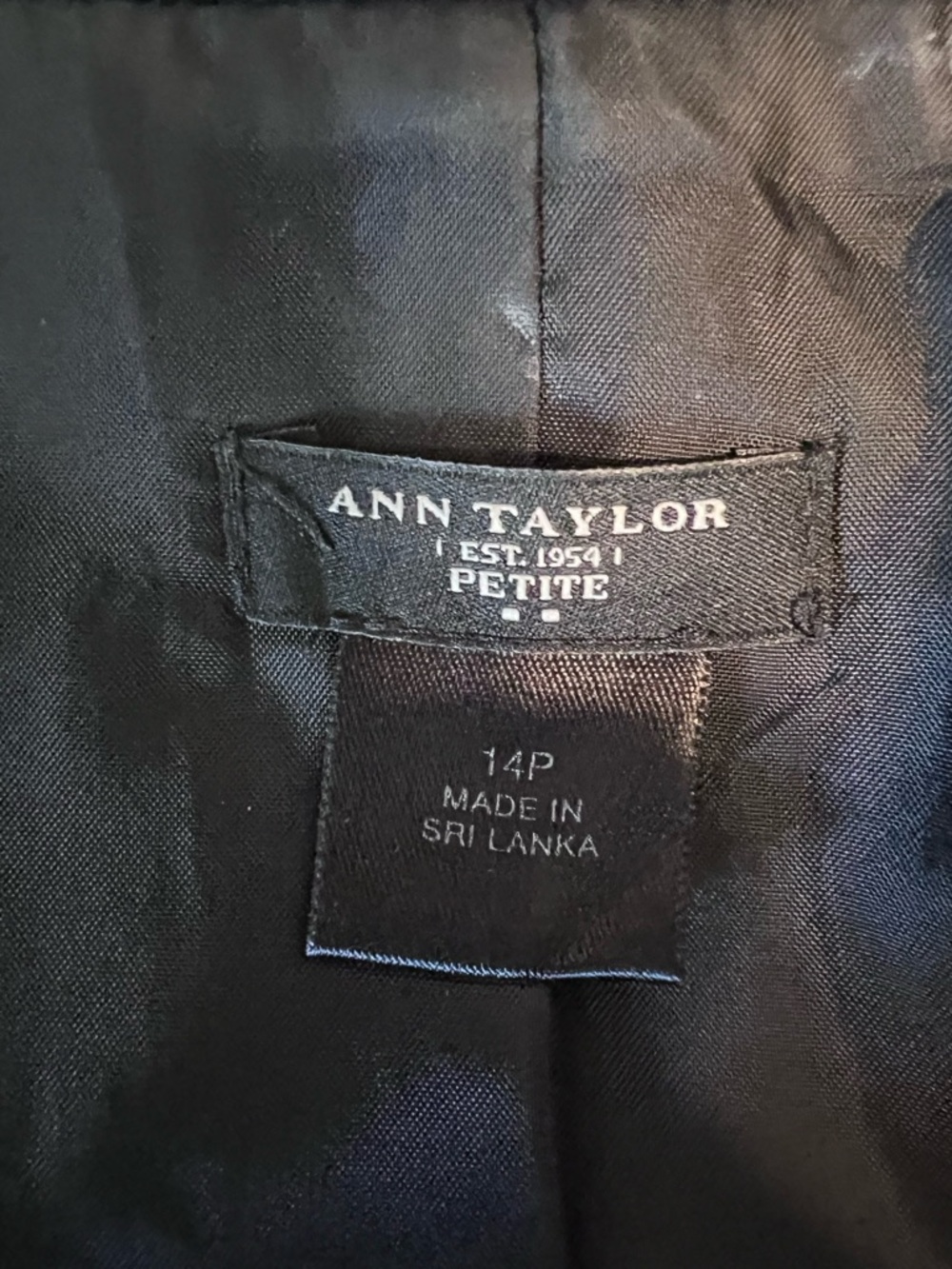Ann Taylor Blueish Green Hints of Purple 2 Button Closure Lined Blazer Size 14P - Picture 9 of 10